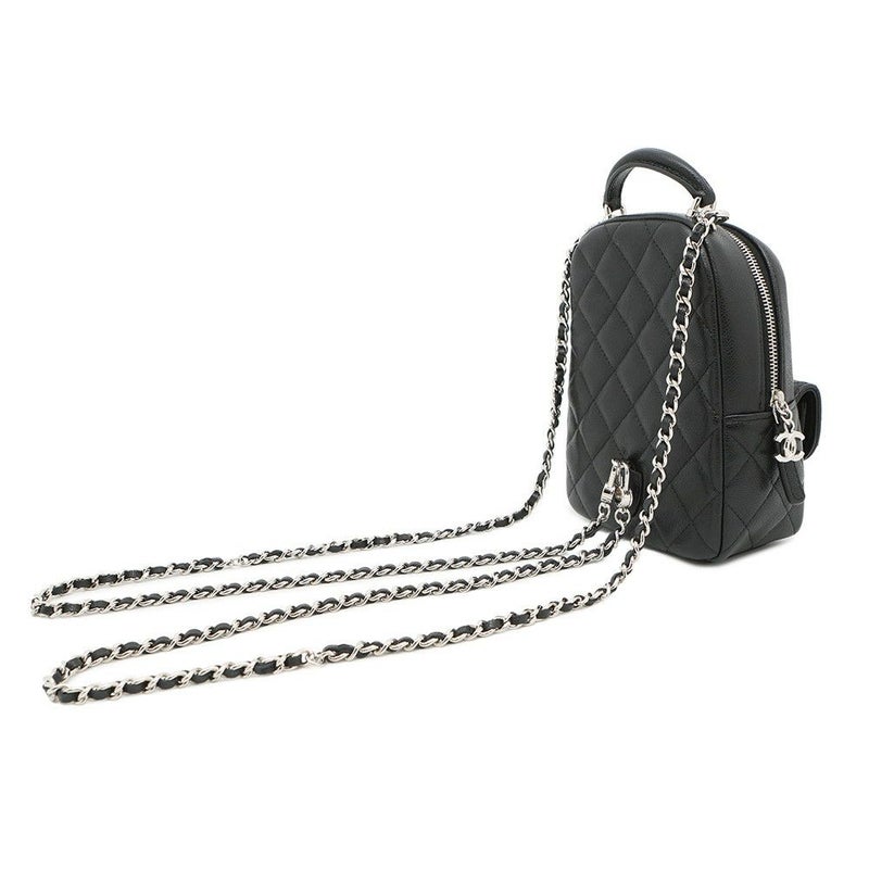 シャネル リュック マトラッセ ココマーク タイムレスクラシック ミニ キャビアスキン AP3753 バッグ バックパック 黒 2way