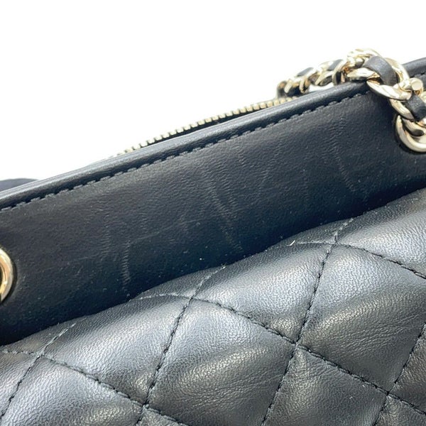 シャネル チェーンショルダーバッグ ミニ マトラッセ ココマーク ラムスキン AS1693 CHANEL 2way 黒