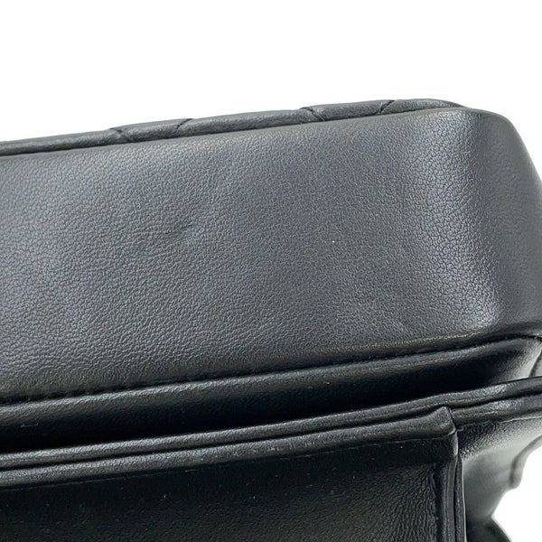 シャネル チェーンショルダーバッグ ミニ マトラッセ ココマーク ラムスキン AS1693 CHANEL 2way 黒