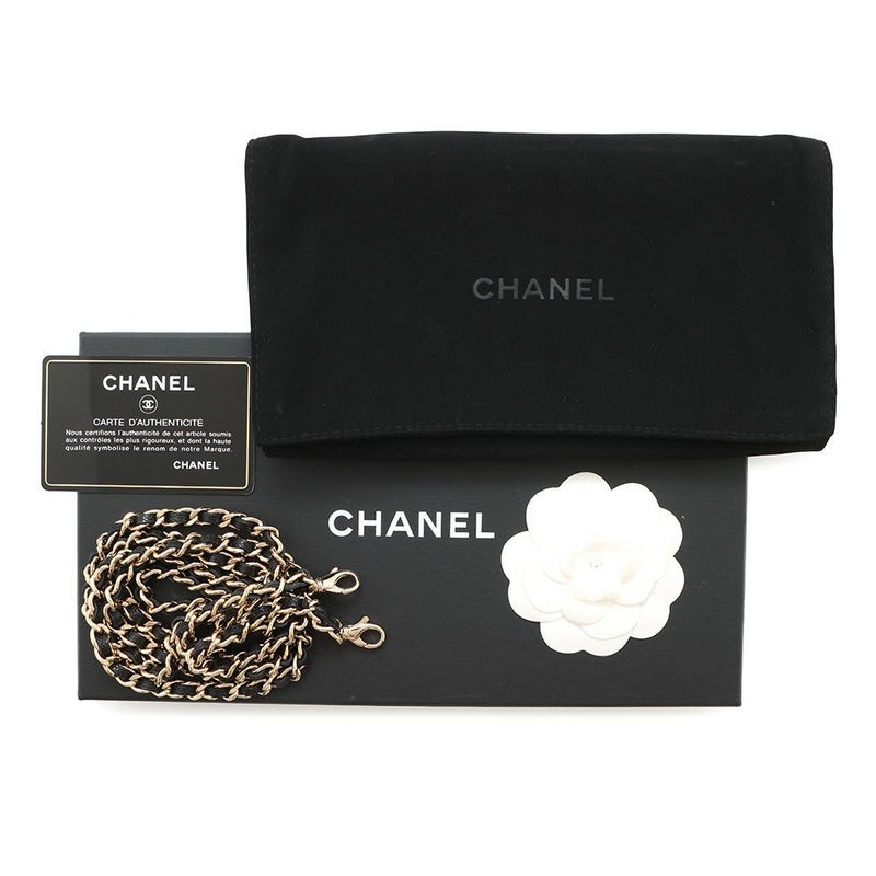 シャネル チェーンウォレット ココマーク マトラッセ キャビアスキン A82527 CHANEL ポシェット 財布 黒