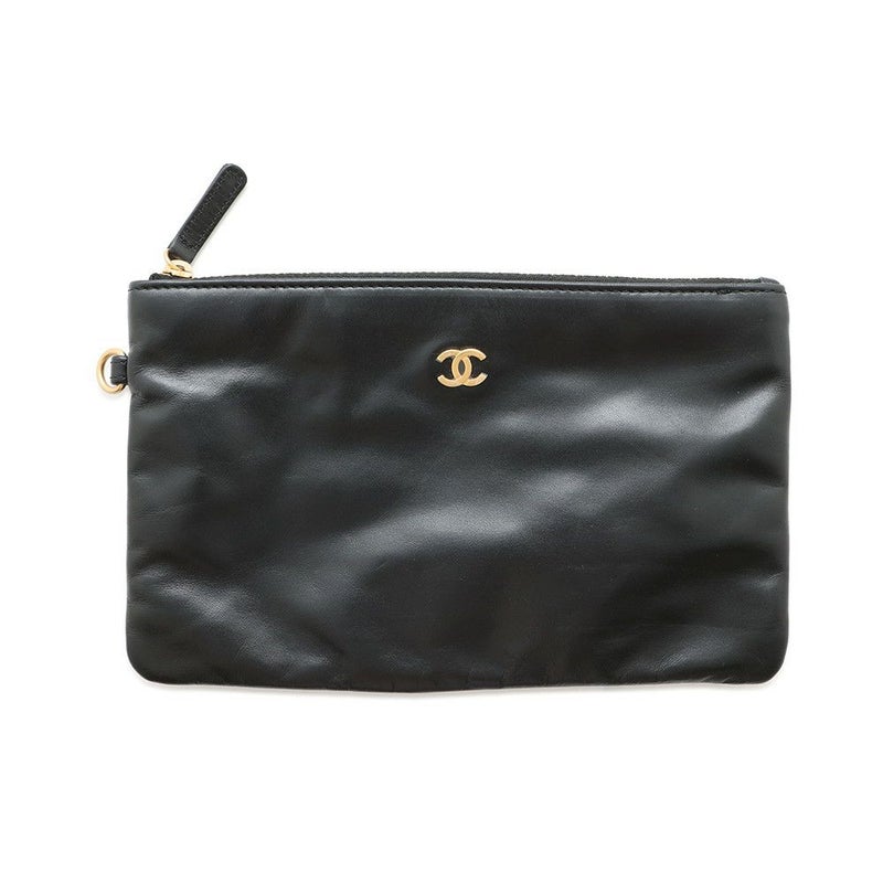 シャネル ハンドバッグ CHANEL 22 マトラッセ スモール シャイニーカーフ AS3260 ポーチ付き 黒