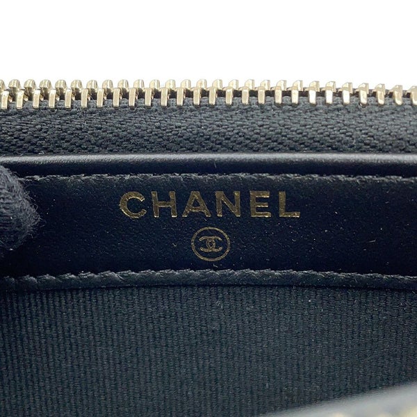 シャネル チェーンウォレット ココマーク マトラッセ キャビアスキン ラインストーン AP4627 CHANEL ポシェット 財布 黒