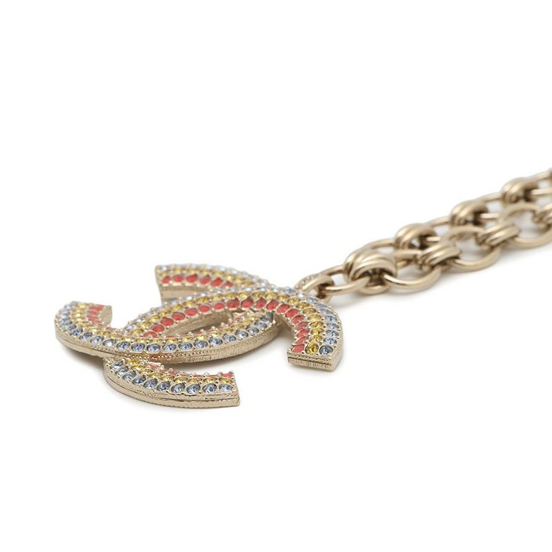 シャネル ネックレス ココマーク レインボー ラインストーン A23 C CHANEL アクセサリー