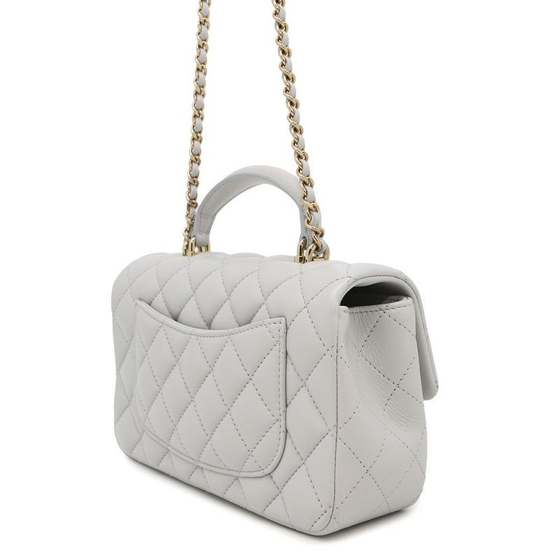 シャネル チェーンショルダーバッグ マトラッセ ココマーク トップハンドル ミニ フラップ ラムスキン AS2431 CHANEL