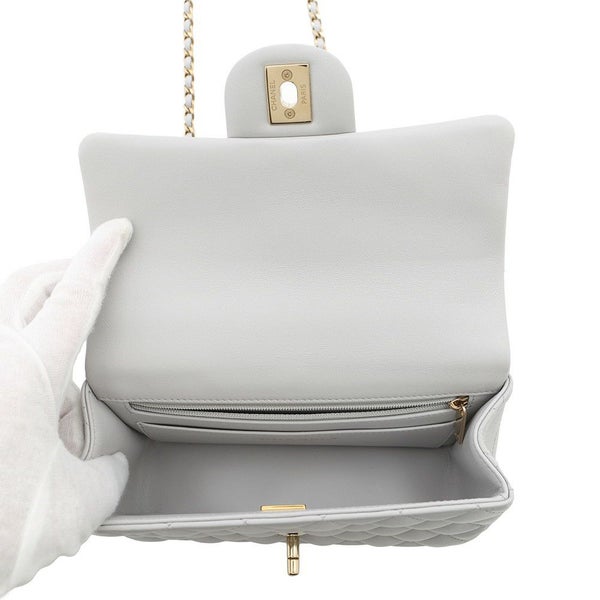 シャネル チェーンショルダーバッグ マトラッセ ココマーク トップハンドル ミニ フラップ ラムスキン AS2431 CHANEL