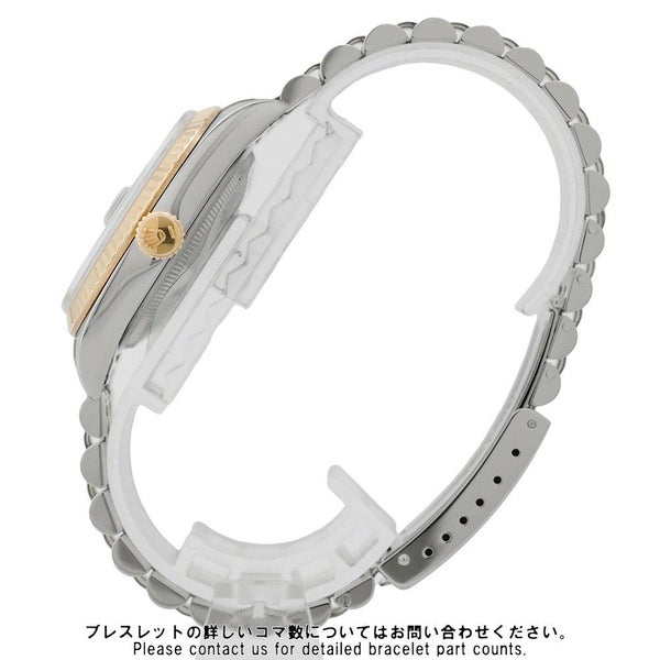 ロレックス デイトジャスト T番 SS/K18YG 16233G ROLEX 腕時計 黒文字盤 10Pダイヤ