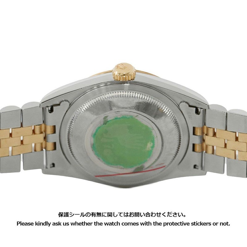 ロレックス デイトジャスト T番 SS/K18YG 16233G ROLEX 腕時計 黒文字盤 10Pダイヤ