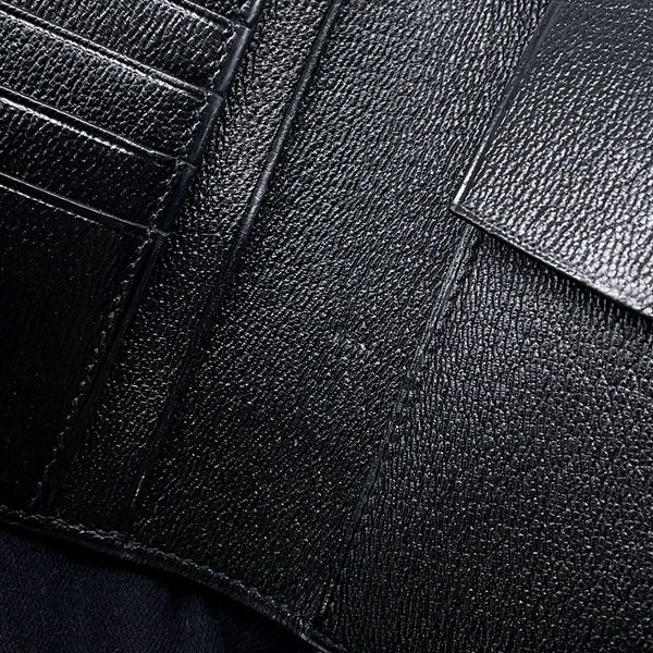 エルメス 二つ折り財布 MC2 ガリレイ ブラック アリゲーターマット X刻印 HERMES 財布 メンズ 黒