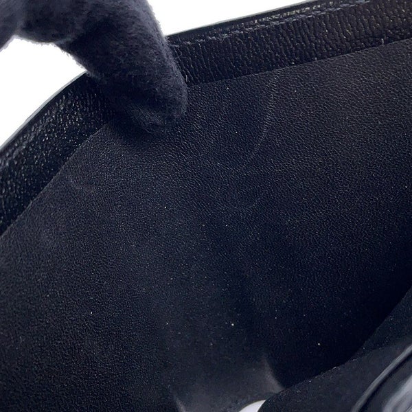 エルメス 二つ折り財布 MC2 ガリレイ ブラック アリゲーターマット X刻印 HERMES 財布 メンズ 黒