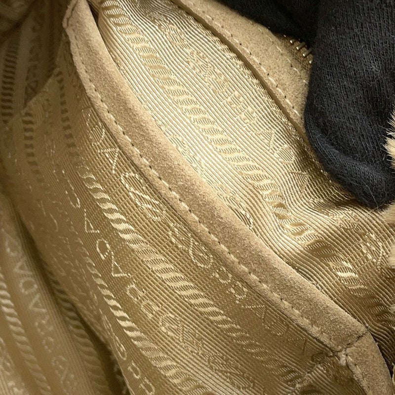 プラダ トートバッグ カナパ デニム フェイクファー BN2182 PRADA