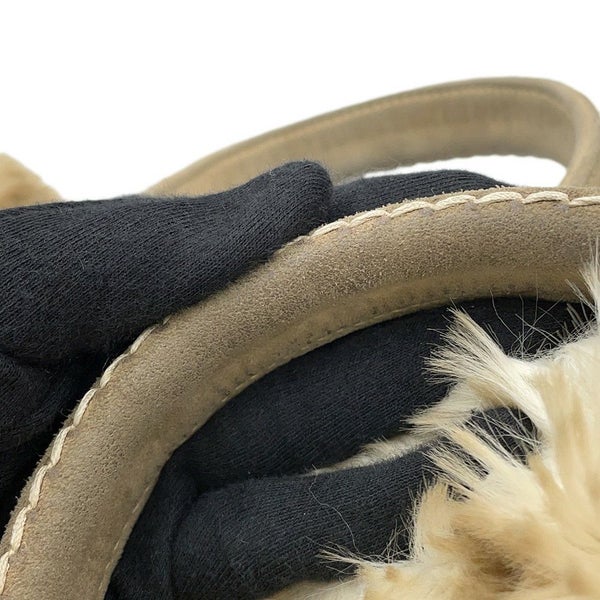 プラダ トートバッグ カナパ デニム フェイクファー BN2182 PRADA