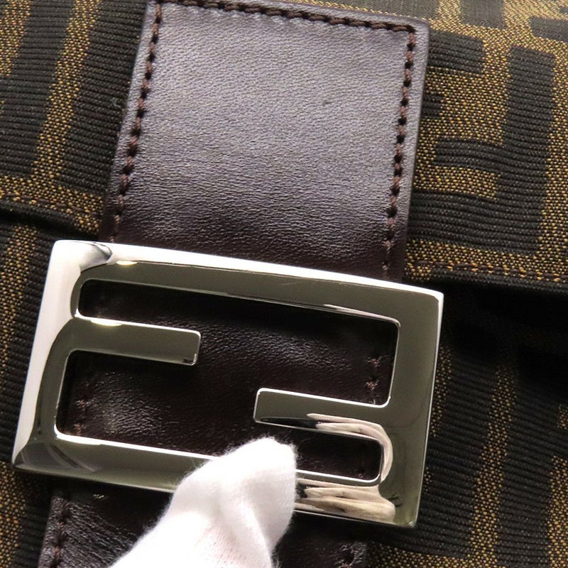 フェンディ ハンドバッグ ズッカ柄 マンマバケット キャンバス レザー 33492 FENDI ワンショルダー