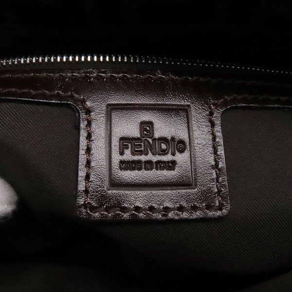 フェンディ ハンドバッグ ズッカ柄 マンマバケット キャンバス レザー 33492 FENDI ワンショルダー