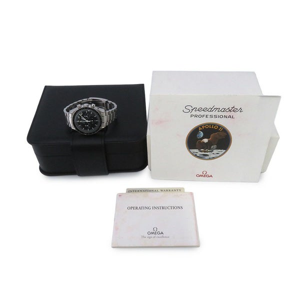 オメガ スピードマスター アポロ11号月面着陸30周年記念 世界9999本限定 3560.50 OMEGA 腕時計 黒文字盤