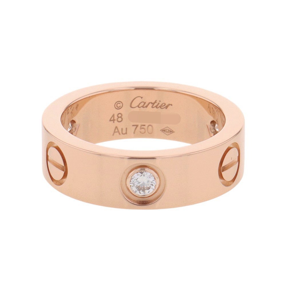 カルティエ リング LOVE リング クラシックモデル ダイヤ 3P 計0.23ct