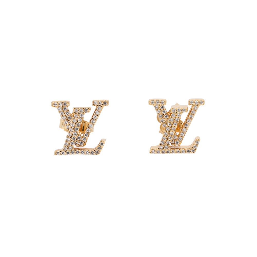 ルイヴィトン ピアス LV アイコニック ストラス ラインストーン M00609