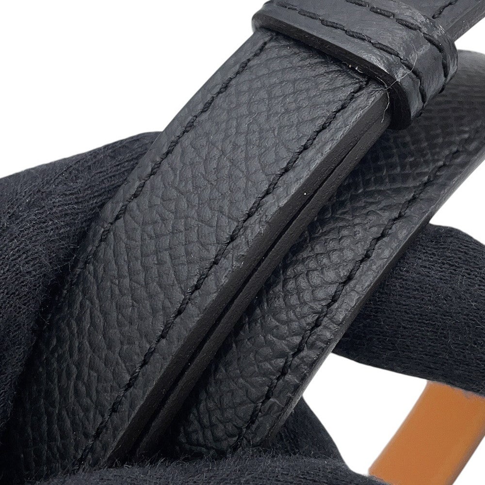 HERMES ケリー ベルト ブラック シルバー金具　U刻印 エルメス ケリーベルト 18 ブラック/シルバー金具 エプソン U刻印