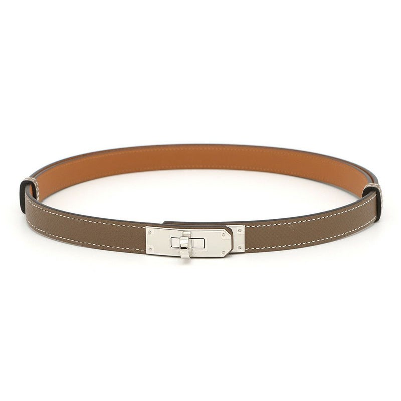 エルメス ケリーベルト エトゥープ/シルバー金具 エプソン W刻印 HERMES べルト