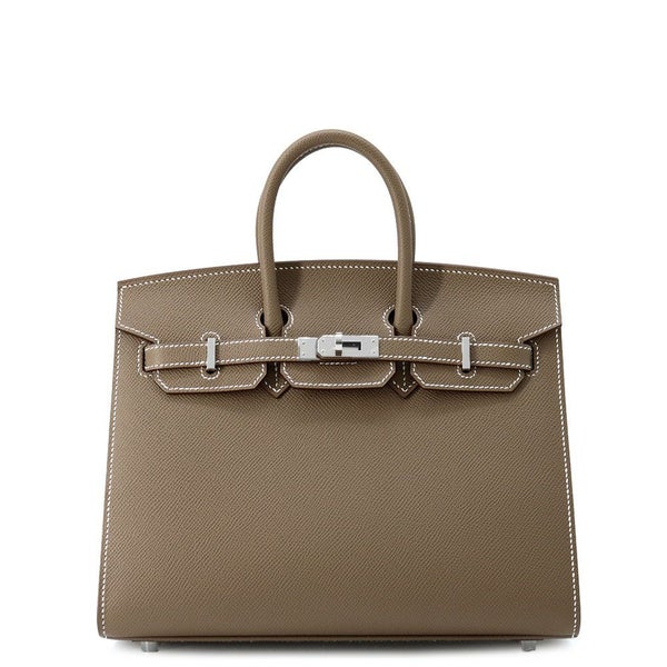 エルメス バーキン25 セリエ エトゥープ/シルバー金具 エプソン W刻印 HERMES Birkin ハンドバッグ