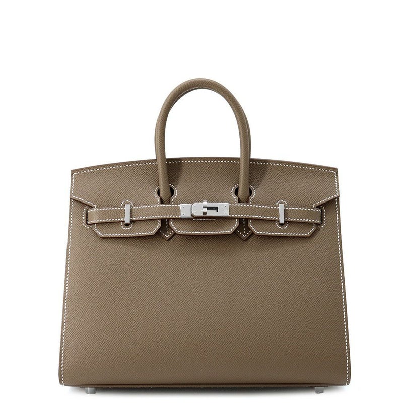 エルメス バーキン25 セリエ エトゥープ/シルバー金具 エプソン W刻印 HERMES Birkin ハンドバッグ