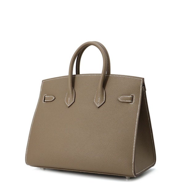 エルメス バーキン25 セリエ エトゥープ/シルバー金具 エプソン W刻印 HERMES Birkin ハンドバッグ