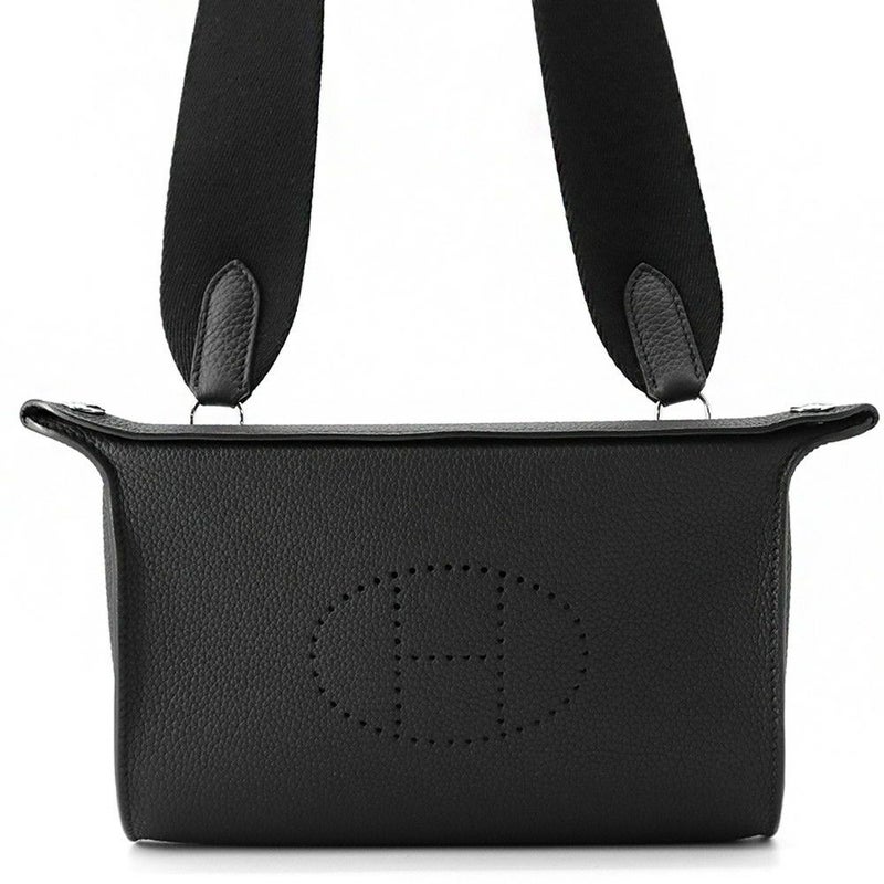 エルメス ショルダーバッグ ヴィドポッシュ ブラック/シルバー金具 トゴ B刻印 HERMES 黒
