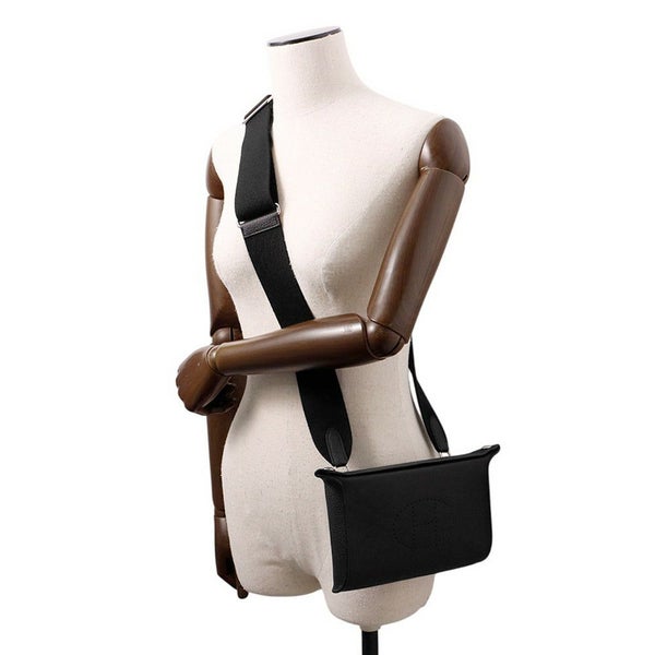 エルメス ショルダーバッグ ヴィドポッシュ ブラック/シルバー金具 トゴ B刻印 HERMES 黒