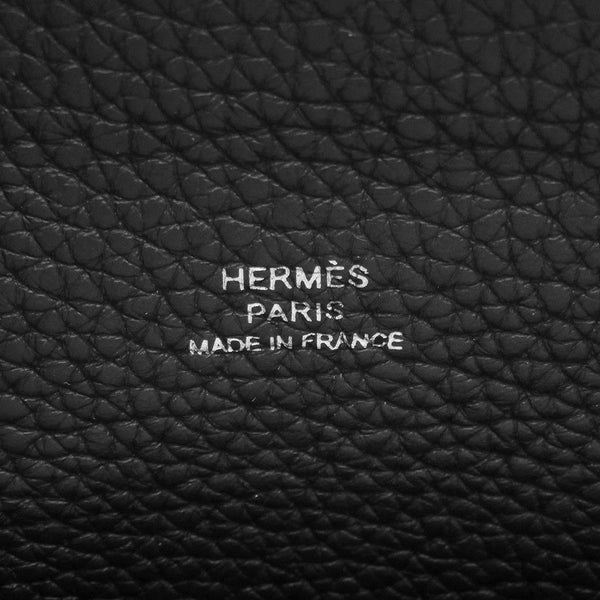 エルメス ショルダーバッグ ヴィドポッシュ ブラック/シルバー金具 トゴ B刻印 HERMES 黒