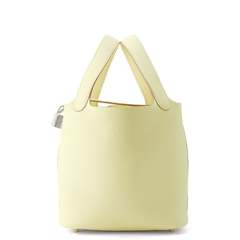 エルメス ハンドバッグ ピコタンロックPM ジョーヌミルトン/シルバー金具 トリヨンクレマンス W刻印 HERMES トートバッグ