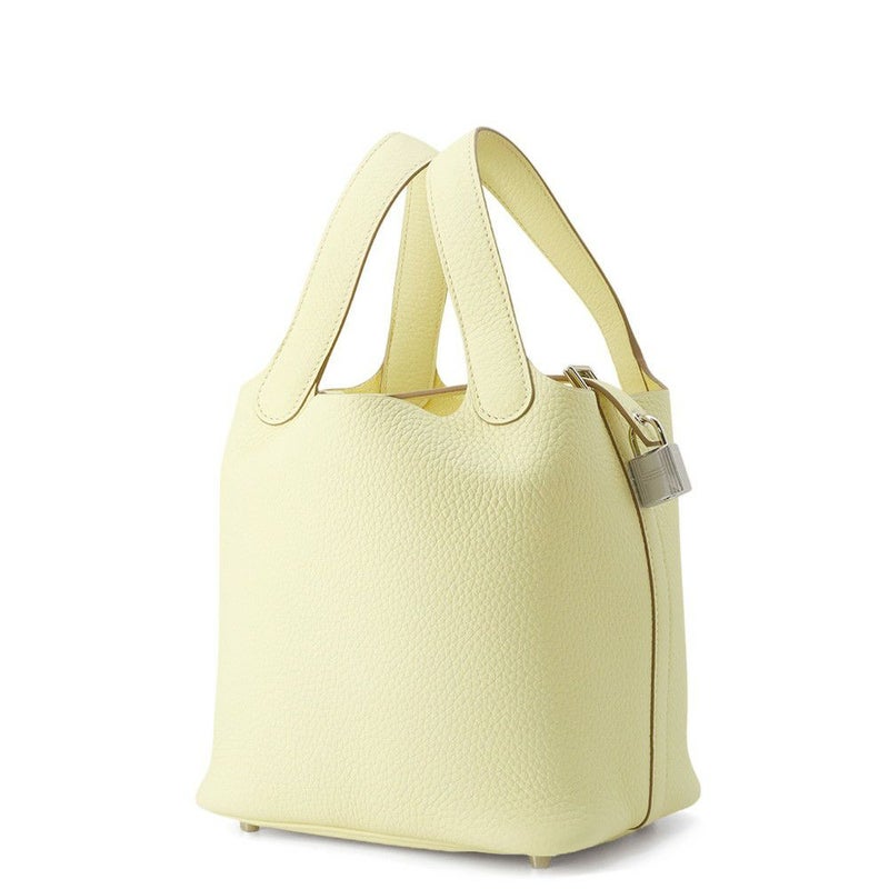 エルメス ハンドバッグ ピコタンロックPM ジョーヌミルトン/シルバー金具 トリヨンクレマンス W刻印 HERMES トートバッグ