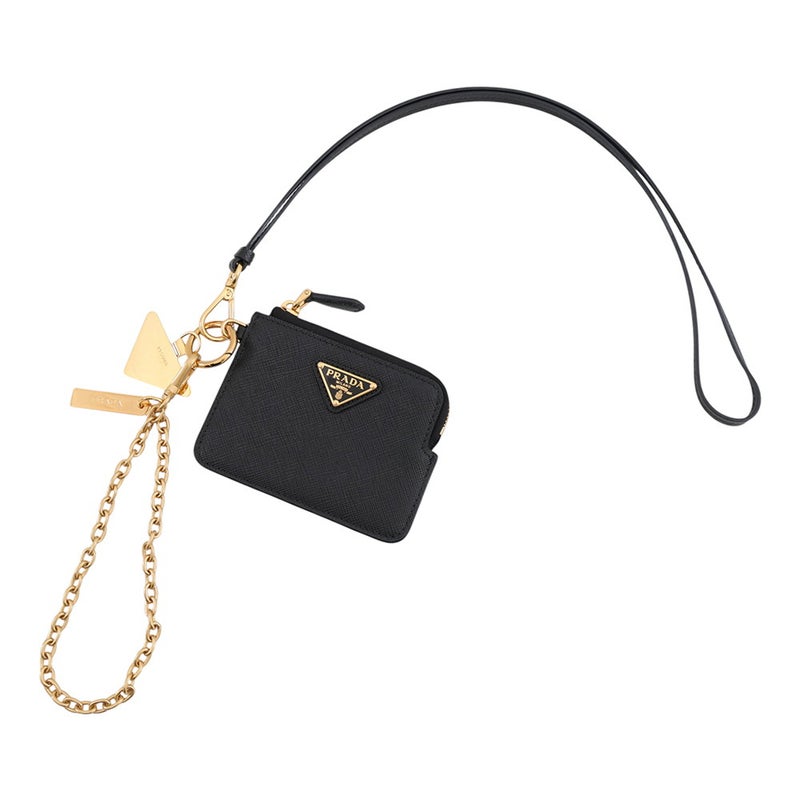 プラダ カードケース トライアングルロゴ カードホルダー サフィアーノレザー 1MC127 PRADA 財布 黒