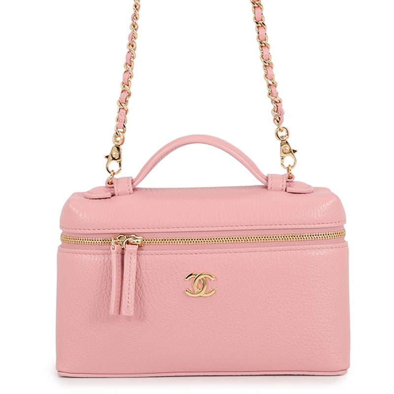 シャネル チェーンショルダーバッグ マトラッセ ココマーク スリム バニティ レザー AP5346 CHANEL ヴァニティ 2way