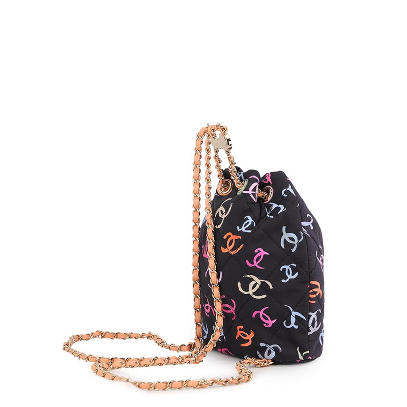 シャネル リュック マトラッセ ココマーク バックパック プリントファブリック レザー AS4810 CHANEL リュックサック