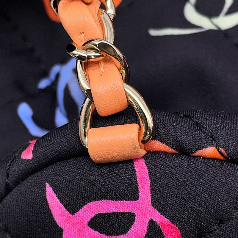 シャネル リュック マトラッセ ココマーク バックパック プリントファブリック レザー AS4810 CHANEL リュックサック