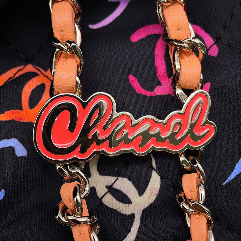 シャネル リュック マトラッセ ココマーク バックパック プリントファブリック レザー AS4810 CHANEL リュックサック