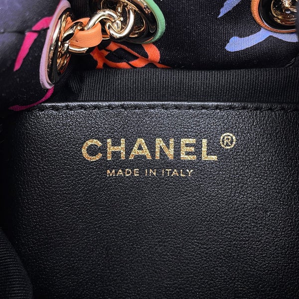 シャネル リュック マトラッセ ココマーク バックパック プリントファブリック レザー AS4810 CHANEL リュックサック
