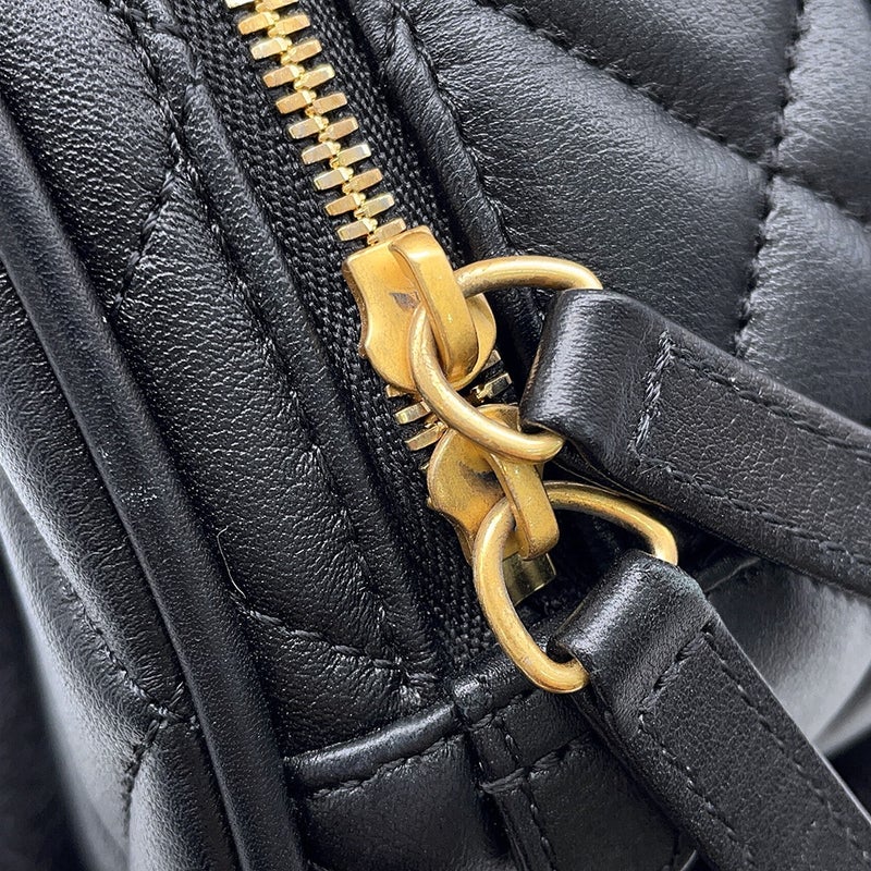 シャネル チェーンショルダーバッグ マトラッセ ミニ ボーリングバッグ ココマーク レザー AS5572 CHANEL 黒