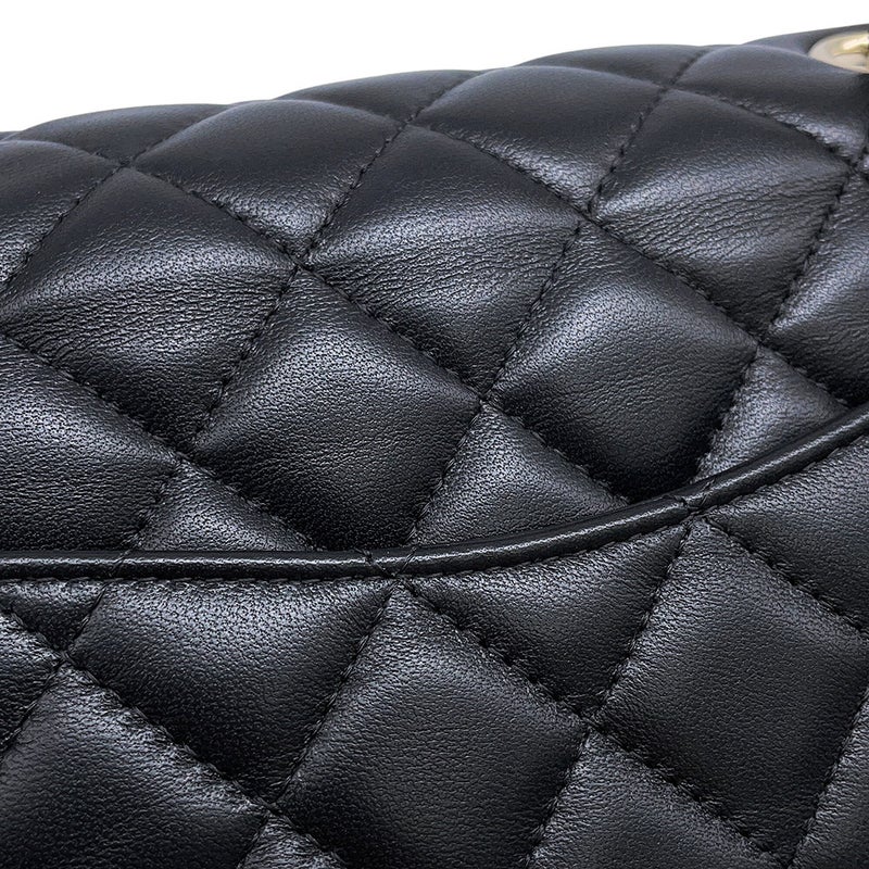 シャネル チェーンショルダーバッグ ミニ クラシック マトラッセ ココマーク ラムスキン A35200 CHANEL バッグ ミニマト 黒