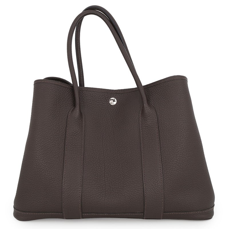 エルメス トートバッグ ガーデンパーティPM エベンヌ/シルバー金具 ネゴンダ Y刻印 HERMES Garden Party