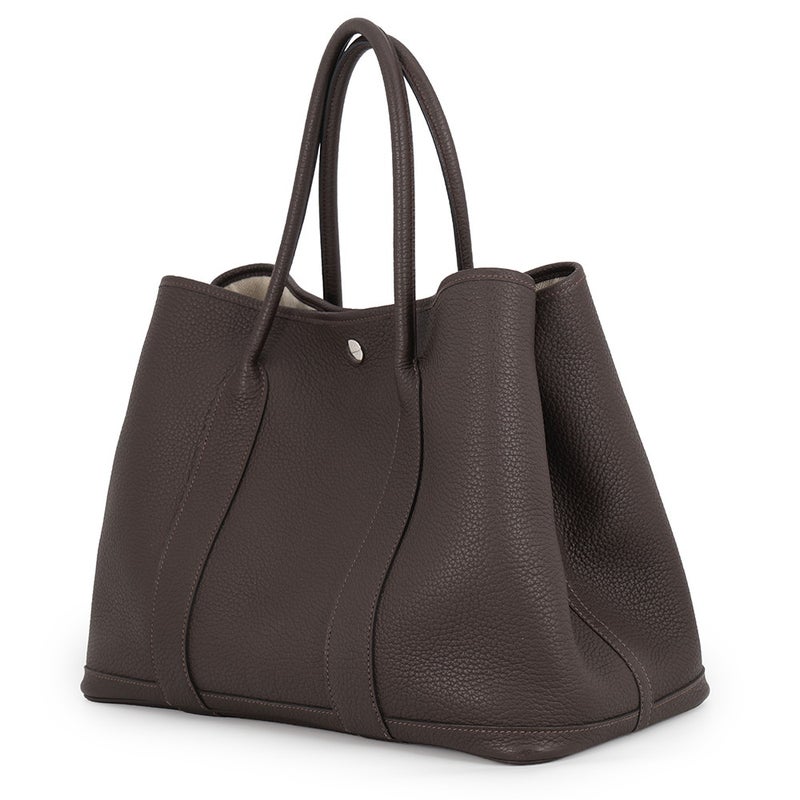 エルメス トートバッグ ガーデンパーティPM エベンヌ/シルバー金具 ネゴンダ Y刻印 HERMES Garden Party