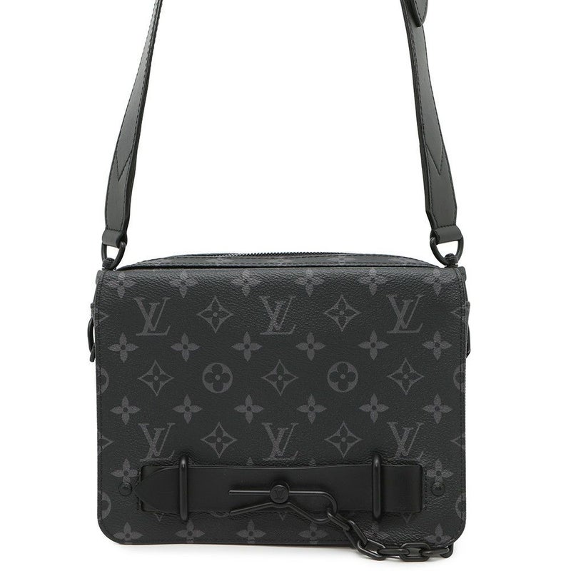 ルイヴィトン ショルダーバッグ モノグラム・エクリプス スティーマー・メッセンジャー M45585 ブラック 黒