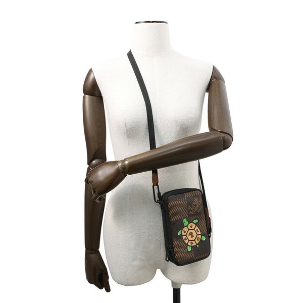 ルイヴィトン ショルダーバッグ ダミエ・ジャイアント NIGOコラボ ダブルフォンポーチ N40377 ブラック 黒