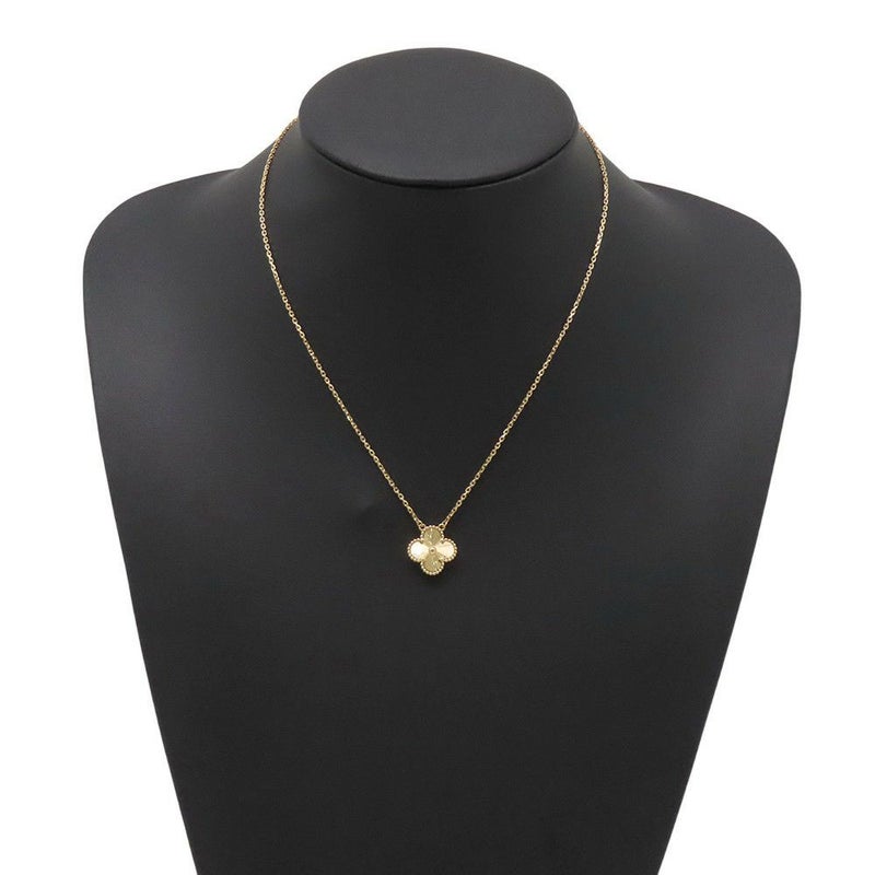 ヴァンクリーフ&アーペル ネックレス ヴィンテージ アルハンブラ ペンダント ギヨシェ K18YGイエローゴールド VCARP4KL00