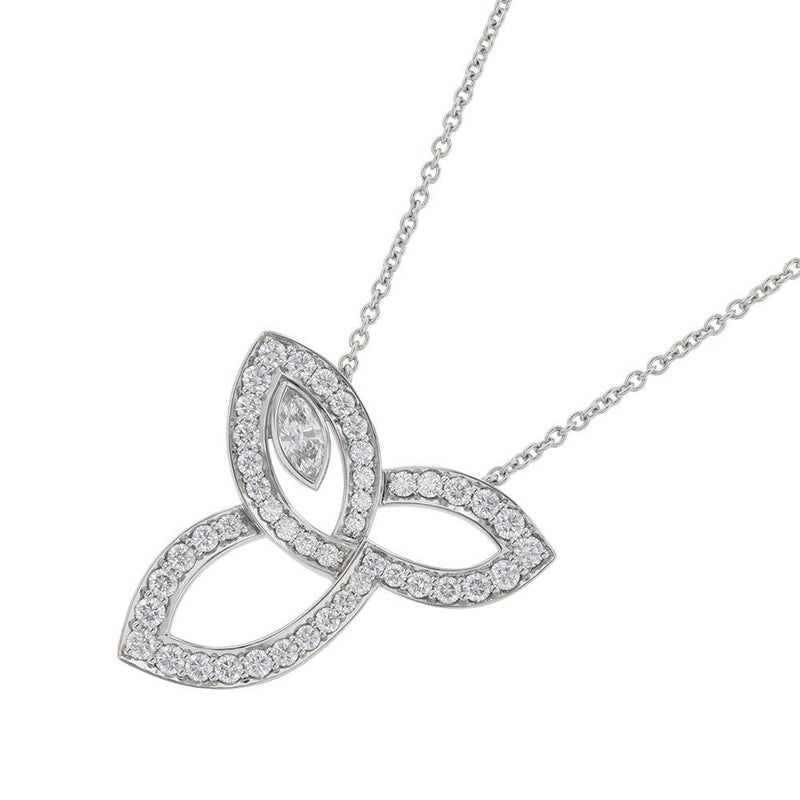ハリーウィンストン ネックレス リリークラスター・ペンダント ダイヤモンド 46P 計0.68ct Pt950プラチナ PEDPMQRFLC