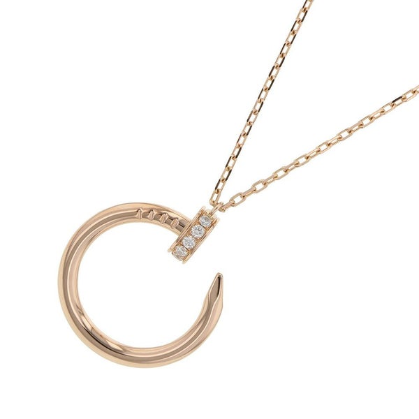 カルティエ ネックレス ジュスト アン クル ペンダント ダイヤモンド 36P 計0.38ct K18PGピンクゴールド B7224893 Cartier