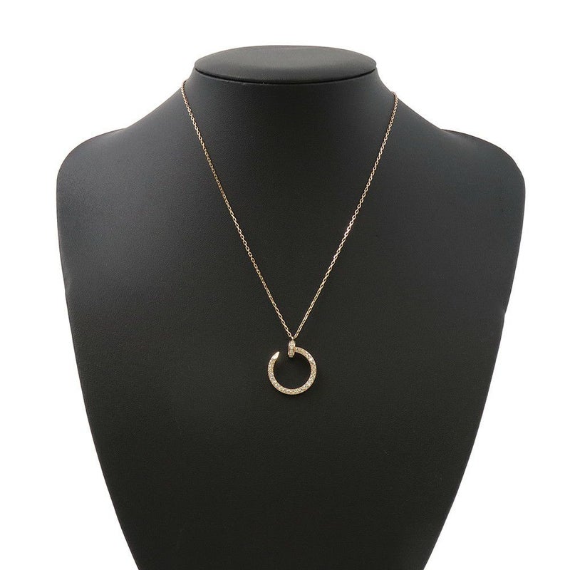 カルティエ ネックレス ジュスト アン クル ペンダント ダイヤモンド 36P 計0.38ct K18PGピンクゴールド B7224893 Cartier