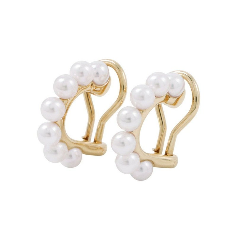 ミキモト イヤリング V Code あやこ真珠 K18YGイエローゴールド PE-1568K MIKIMOTO ジュエリー