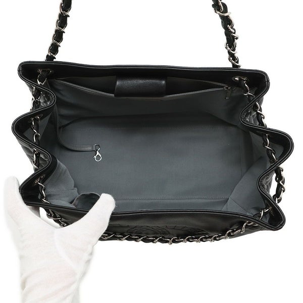 シャネル チェーントートバッグ ココマーク マトラッセ ラムスキン A67172 CHANEL 黒