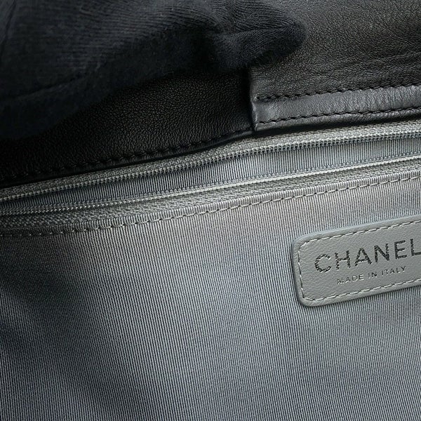 シャネル チェーントートバッグ ココマーク マトラッセ ラムスキン A67172 CHANEL 黒