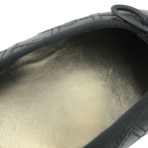 シャネル パンプス ココマーク バレエシューズ ラムスキン エナメル レディースサイズ37 1/2C G40110 CHANEL 靴 黒